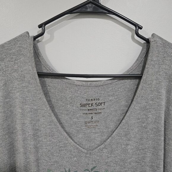 🐢 Torrid Super Soft Knits Indoorsy T-Shirt Size 4X - Picture 6 of 11